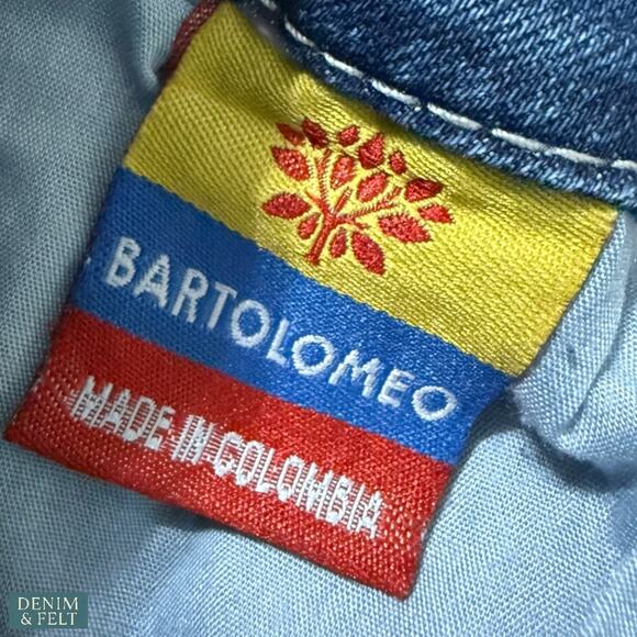 Bartolomeo Premium Colombian Flare Jeans Blue Wash Stretch Denim Women’s NEW - Picture 7 of 11